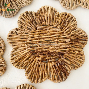 Flor Bohemia, plátano, arte de pared, corteza Natural, colgante, decoración de pared de cristal, regalo de inauguración de la casa, alfombrillas y almohadillas de Vietnam - Product Image 1