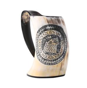 Beber diseño único cuerno de búfalo vikingo cuerno de buey jarra de cerveza taza de cuerno para beber por S A And Sons Exports - Product Image 4