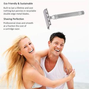 Maquinillas de Afeitar de Seguridad Profesionales de Acero Inoxidable para Hombre, Reutilizables, Manuales, con Acabado Espejo, para el Cuidado Diario - Product Image 6