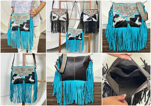 Bolso Bandolera de Cuero con Flecos Hecho a Mano, Nuevo Modelo 2026, para Mujer, Estilo Vintage, de Cuero Vacuno Genuino, Bolso de Hombro Individual - Product Image 3