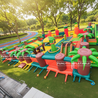 Structure gonflable commerciale d'extérieur en PVC certifiée EN14960, capacité 50 personnes, équipement de divertissement pour parc de loisirs et de saut