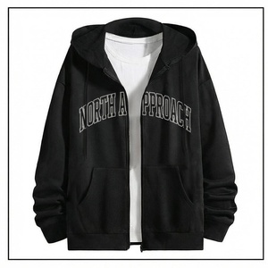 Hoodie surdimensionné élégant pour homme, design vintage délavé avec poche avant, confortable, personnalisable pour l'hiver. - Product Image 1