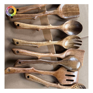 Customize Acacia <b>Wooden</b> <b>Spoon</b> Carving Dinnerware <b>Set</b>, <b>Wooden</b> Flower Handle <b>Spoons</b> Durable Acacia Wood Tea <b>Spoon</b> Eco-Friendly - Product Image 3