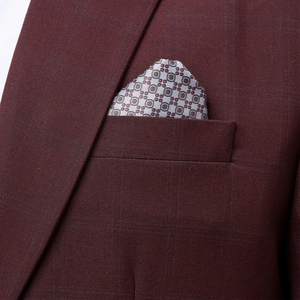 Men British Style Business <b>Suit</b> Maroon Single Breasted Notched Collar Anti-Wrinkle Regular Fit 100% Polyester Worsted Fabric - Product Image 6
