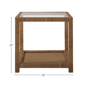 Mesita de noche o mesa auxiliar de cristal para sala de estar como mesa auxiliar o mesita de noche - Product Image 6