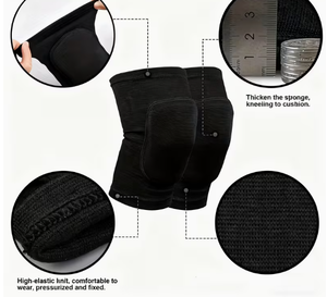 Genouillères de soutien avec rembourrage extra doux et épais, compression légère, genouillères en nylon avec élastique pour l'entraînement au volley-ball - Product Image 6