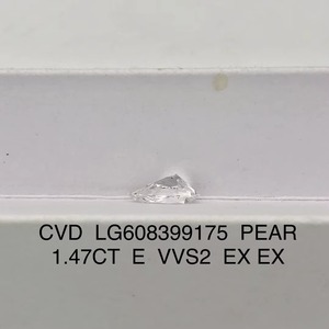 Diamants de laboratoire CVD taille poire, diamant non monté 1,47 carat E VVS2, diamants de laboratoire pour bijoux - Product Image 3