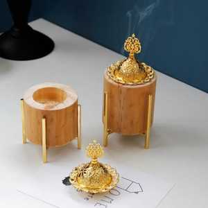 Skill Artisan New Style Wooden Wood Pattern Bakhoor Wedding Religious Aromatic Fragrance Eco-Friendly Durable Incense <b>Burner</b> - Product Image 3