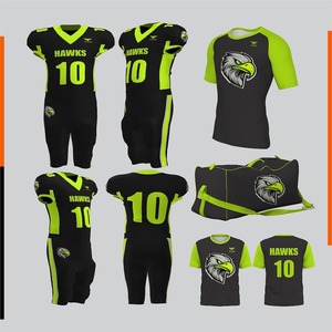 Ensemble d'uniformes de football américain OEM de haute qualité, légers, pour équipes sportives, maillots personnalisables avec logo, short d'entraînement 100% coton - Product Image 1