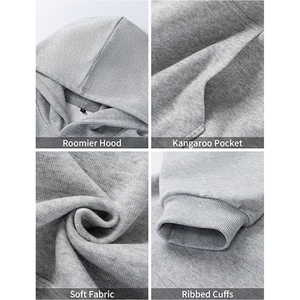 Sudadera con Capucha Gris de Corte Regular, Ecológica, para Invierno, con Estrella Bordada, de Felpa Francesa, Unisex, Informal, con Bolsillo - Product Image 3