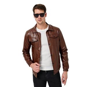 Chaqueta de cuero con estilo para hombre más vendida en diferentes colores disponibles al mejor precio de venta chaqueta de cuero para hombre - Product Image 1