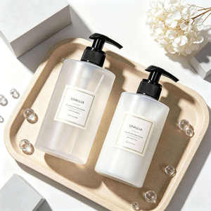 ขวดปั๊มทรงกระบอกแบบกำหนดเอง ยี่ห้อ Unalilia ขนาด 300 มล. 500 มล. สำหรับโลชั่น ครีมอาบน้ำ สบู่เหลว  วัสดุ PET ขุ่น  พร้อมบริการปั๊มตราทอง/สกรีนพิมพ์ - Product Image 4
