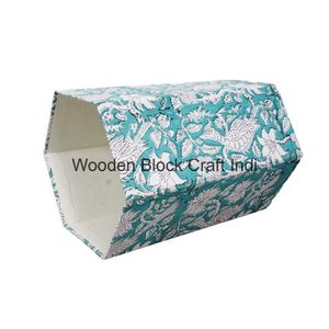 Cubo de Basura de Papel con Tapa Abatible y Diseño Floral, Ecológico, con Capacidad Personalizada para Uso en Interiores y Exteriores - Product Image 3