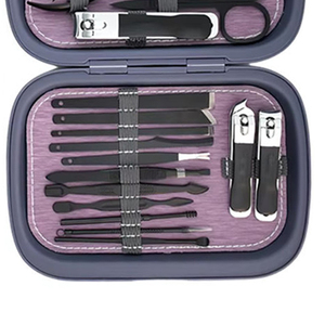 Women's Professional Portable Pink Pedicure Manicure <b>Set</b> Travel <b>Nail</b> Care Kit Stainless Steel 5 1 <b>Nail</b> Clippers Durable Cuticle - Product Image 6