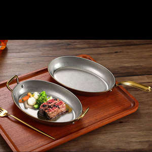 Assiette Créative Classique en Acier Inoxydable Écologique pour Plats Occidentaux, Fruits de Mer, Desserts, Steaks - Assiettes Durables (unité individuelle) - Product Image 2