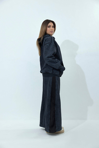 Conjunto de Sudadera Oversize y Pantalones Anchos con Lavado Ácido para Mujer, Chándal de Dos Piezas con Lavado Vintage, Ropa Casual Holgada para Descansar - Product Image 2