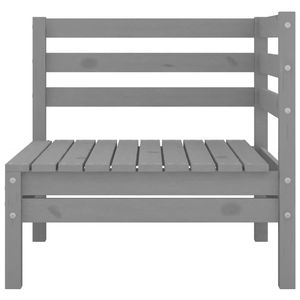 Canapé d'angle compact modulaire en pin massif gris pour jardin - Product Image 2