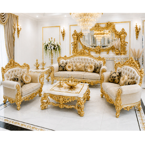 Royal Retro Style Maharaja Sectional <b>Sofa</b> <b>Set</b> for Home Luxury Teak Wood Square Living Room <b>Sofa</b> <b>Set</b> - Product Image 1