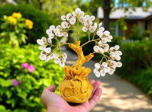 Arbre Bonsaï Feng Shui en Citrine, Cristal de Guérison Fait Main, pour Équilibrage des Chakras Reiki, Méditation, Portatif, Mascotte Énergétique pour la Maison - Vente en Gros - Product Image 5