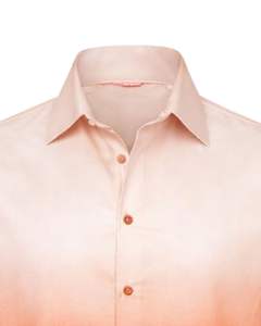 Chemise Formelle Homme Ombrée Pêche Orange en Coton Premium à Manches Longues Boutonnée – Tenue Décontractée Chic – Fabricant OEM Personnalisé – Vente en Gros - Product Image 5