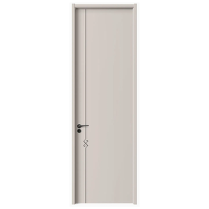 Puerta Interior de Madera MDF Sólida con Acabado Minimalista Personalizable de Fábrica para Dormitorio y Sala de Estar, Resistente al Fuego y al Agua - Product Image 1