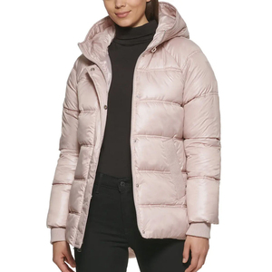 Veste matelassée en nylon respirant de haute qualité avec logo personnalisé, veste matelassée en duvet de grande taille pour femmes, vente en gros - Product Image 1