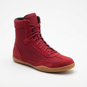 Zapatos de boxeo para hombre y mujer, calzado de entrenamiento ligero con tobillo alto, suela de agarre flexible de malla transpirable para boxeo, gimnasio y Fitness - Product Image 4