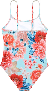 Traje de Baño de Una Pieza de Cintura Alta y Corte Alto para Mujer, con Cuello Sólido, Material de Poliéster/Nylon, Decoración de Cristal en la Parte Delantera - Product Image 2