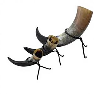 Jarrón (Maceta) de Cuerno Tallado a Mano con Diseño Superior, Nuevo, Hecho a Mano, con Soporte de Madera, para Flores Artificiales, Ecológico, Estilo Americano - Product Image 3