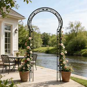 8 Stili di Archi da Giardino in Metallo, Componibili Liberamente, Pergolati per Piante Rampicanti, Supporti per Rose, Recinzioni e Cancelli - Product Image 2