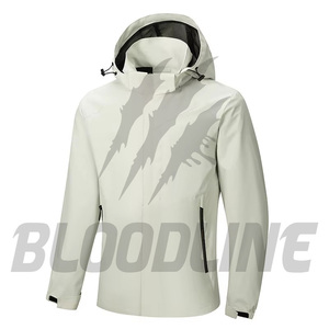 Veste imperméable à capuche pour homme, manches longues, noire, impression par sublimation, vêtements d'extérieur pour l'hiver - Product Image 4