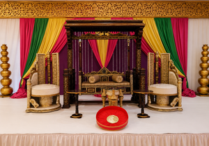 Élégante balançoire Sankheda avec chaises pour cérémonie Mehndi – Achetez une balançoire de <span class=keywords><strong>mariage</strong></span> en bois pour couples, idéale pour les séances photo de <span class=keywords><strong>mariage</strong></span> - Product Image 6