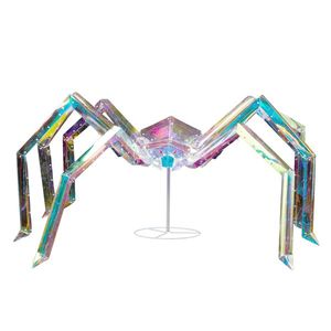Decorazioni di Halloween a forma di ragno iridescente illuminato da 3FT per esterni, resistenti alle intemperie, pre-illuminato - Product Image 3