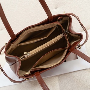 Bolsos de Hombro para Mujer al por Mayor, Bolsos Tote de Cuero Genuino, Bolsos de Hombro de Cuero Vacuno Suave para Dama, Maletín de Negocios - Product Image 5