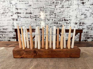 Bougeoir en bois MiniGlow | Petit photophore et support votif | Décor et cadeau rustiques faits à la main - Product Image 2