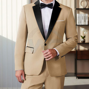 Costumes de smoking élégants pour hommes, vêtements de cérémonie, ensemble de costume, tissu de haute qualité, fournisseur en gros, taille et couleur sur mesure. - Product Image 2