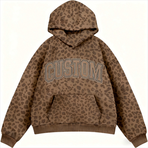 Sudadera con Capucha Oversize de Forro Polar Pesado con Estampado Animal Personalizado Glory, Estilo Urbano, con Diseño de Letras Bordadas, Ropa OEM - Product Image 1