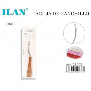 Crochet à crochetage Ilan 16 cm avec manche en bois pour le tricot et l'artisanat - Product Image 3