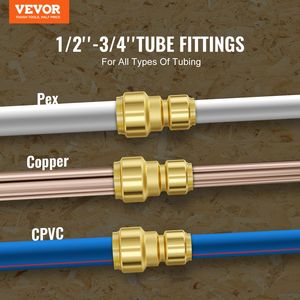 Raccords pneumatiques en laiton robustes 12 pièces 1/2''-3/4'' à connexion rapide droite pour tuyaux de plomberie - Product Image 2