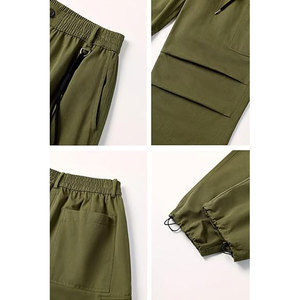 Pantalon cargo pour homme, style streetwear tendance, coupe décontractée, multi-poches, coton confortable, vêtements décontractés pour l'extérieur - Product Image 6