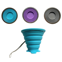 Gobelet pliable multifonctionnel de 260 ml en silicone durable pour les voyages