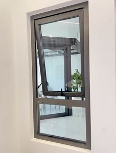 Fenêtres à persiennes fixes en aluminium <span class=keywords><strong>sur</strong></span> <span class=keywords><strong>mesure</strong></span>, double vitrage, pour hôtels, villas, boutiques, cours, étanches et insonorisées - Product Image 2