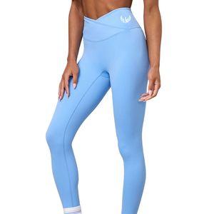 Leggings Deportivos de Cintura Alta para Mujer, Color Azul Cielo, Elásticos, Ajustados, para Entrenamiento, Fitness, Gimnasio - Product Image 2