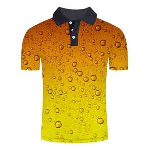 Polo de Golf de Secado Rápido para Hombre, Talla Grande, Manga Corta, Poliéster y Spandex, Ropa Deportiva con Diseño en Blanco para Sublimación, Venta al Por Mayor - Product Image 5