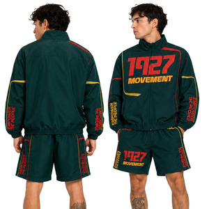 Custom High Quality Embroidery Patch logo Shorts Tracksuit Windbreaker Lightweight Nylon Patchwork Summer Track Suit Hoodies USA - Product Image 1