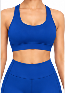 Women <b>Pilates</b> <b>Yoga</b> Set Strappy Sports Bra High Waist Shorts Gym Fitness Workout Activewear Custom Breathable Stretch Quick Dry - Product Image 6