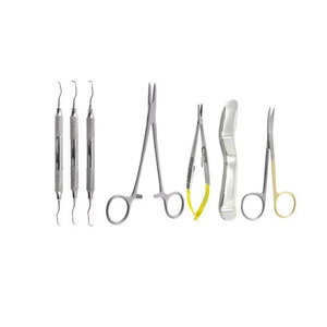 ชุดเครื่องมือผ่าตัดปริทันต์แบบแมนนวลคุณภาพพรีเมียมสำหรับขายส่ง ครบชุด 24 ชิ้น ประกอบด้วยคีมถอนฟันและกรรไกร - Product Image 3