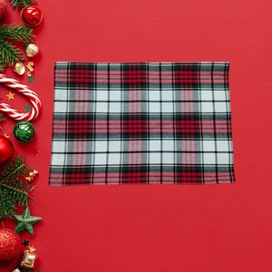 Classic Christmas Red White Tartan Check <b>Rectangle</b> <b>Placemat</b> 100% Cotton Dining Table Mat Eco-Friendly Soft Durable Washable - Product Image 6