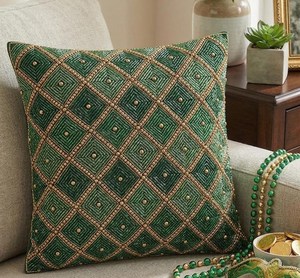 Housses de coussin en coton de luxe faites à la main, motif citrouille perlé, broderie complexe, pour canapé, lit, salon, hôtels, vente en gros - Product Image 6