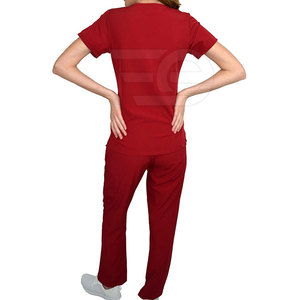 Superior Men <b>Scrub</b> Suits Soft Stretch Medical Uniform Set Knitted 100% Cotton Breathable Hospital Clinic Nurse Wear Daily - Product Image 2